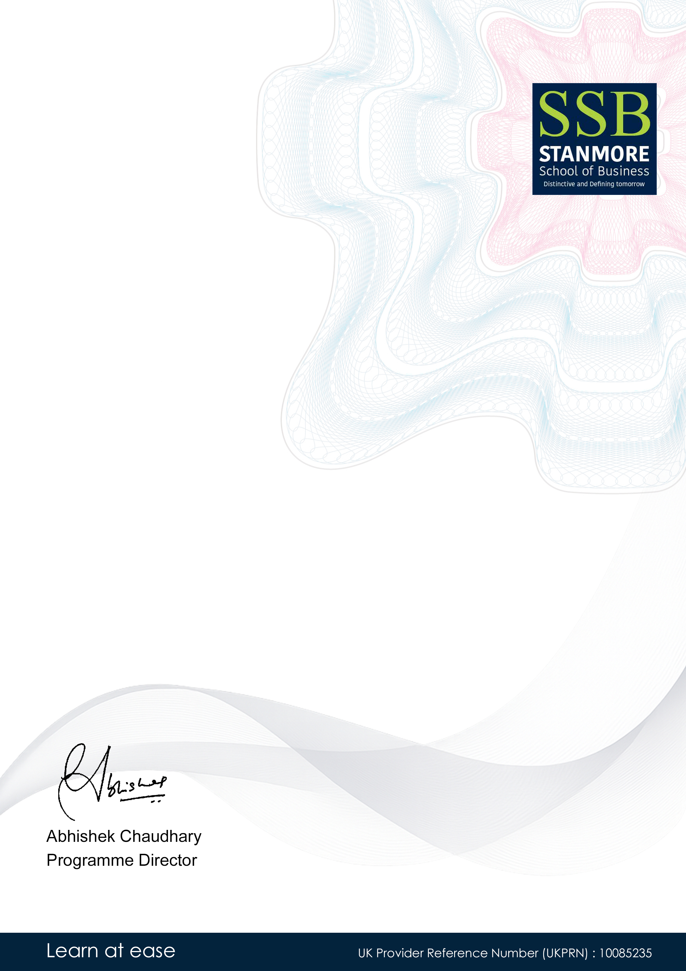 Sample Certificate Background